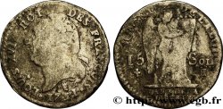 LOUIS XVI 15 sols dit  au génie , type FRANCOIS 1791 Limoges