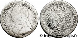 LOUIS XV DIT LE BIEN AIMÉ Cinquième d&nbsp;écu aux branches d&nbsp;olivier, buste habillé 1730 Rouen B+