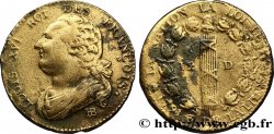 LOUIS XVI (MONARQUE CONSTITUTIONNEL)  12 deniers dit &nbsp;au faisceau&nbsp;, type FRANCOIS 1791 Strasbourg TB+