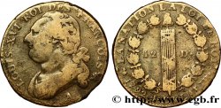 LOUIS XVI (MONARQUE CONSTITUTIONNEL)  12 deniers dit &nbsp;au faisceau&nbsp;, type FRANÇOIS 1792 Paris TB