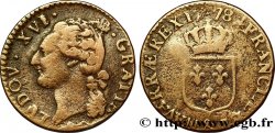 LOUIS XVI Demi-sol dit &nbsp;à l&nbsp;écu&nbsp; 1778 Aix-en-Provence TB