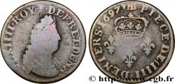 LOUIS XIV LE GRAND OU LE ROI SOLEIL IIII deniers 1697 Strasbourg