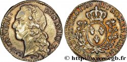 LOUIS XV DIT LE BIEN AIMÉ Dixième d&nbsp;écu aux branches d’olivier, tête ceinte d’un bandeau 1755 Grenoble TB+