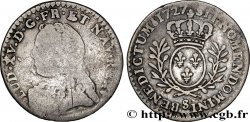 LOUIS XV DIT LE BIEN AIMÉ Vingtième d’écu aux branches d’olivier, buste habillé 1727 Reims B/TB