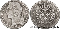 LOUIS XV DIT LE BIEN AIMÉ Dixième d&nbsp;écu aux branches d’olivier, tête ceinte d’un bandeau 1765 Lyon B/TB