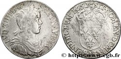 LOUIS XIV LE GRAND OU LE ROI SOLEIL Demi-écu, portrait à la mèche longue 1652 Paris TTB