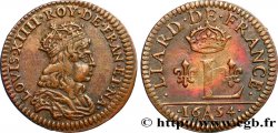 LOUIS XIV LE GRAND OU LE ROI SOLEIL Liard de France à l&nbsp;L couronnée, faux XIXe-XXe siècle 1654 Paris
