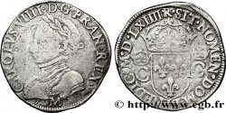 CHARLES IX Teston, 2e type 1564 Toulouse TB+