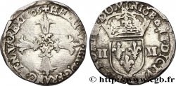 HENRI IV LE GRAND Quart d écu, croix feuillue de face 1606 Nantes