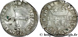 HENRI III Quart d&nbsp;écu, croix de face 1589 Angers