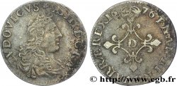 LOUIS XIV LE GRAND OU LE ROI SOLEIL Quatre sols à la croix formée de lis 1676 Vimy-en-Lyonnais (actuellement Neuville-sur-Saône)