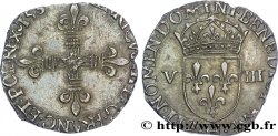 HENRI III Huitième d écu, croix de face 158[1] La Rochelle