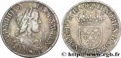 LOUIS XIV LE GRAND OU LE ROI SOLEIL Demi-écu, portrait à la mèche longue 1648 Paris TB+