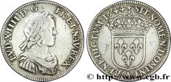 LOUIS XIV &nbsp;THE SUN KING&nbsp; Quart d&nbsp;écu, portrait à la mèche courte 1644 Paris, Monnaie de Matignon q.BB