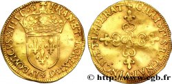 LOUIS XIII Écu d&nbsp;or au soleil, à la croix anillée fleurdelisée 1615 Paris VF