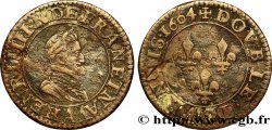 HENRI IV LE GRAND Double tournois, 2e type de Paris (légende française) 1604 Paris, Moulin des Étuves