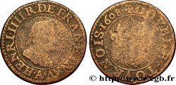 HENRI IV LE GRAND Double tournois, 2e type de Paris (légende française) 1608 Paris