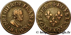 HENRI IV LE GRAND Double tournois, 2e type de Paris (légende française) 1610 Paris, Moulin des Étuves