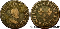 HENRI IV LE GRAND Double tournois, 2e type de Paris (légende française) 1610 Paris, Moulin des Étuves