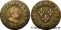 HENRI IV LE GRAND Double tournois, 2e type de Paris (légende française) 1610 Paris, Moulin des Étuves