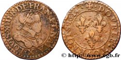 LOUIS XIII LE JUSTE Double tournois, type 1 1614 Amiens