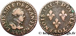 LOUIS XIII  Double tournois, type 2 1615 Amiens