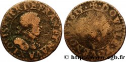 LOUIS XIII LE JUSTE Double tournois, type 2 1615 Amiens