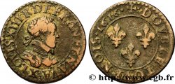 LOUIS XIII LE JUSTE Double tournois, type 2 1616 Amiens TB+