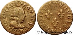 LOUIS XIII LE JUSTE Double tournois, buste enfantin d Amiens, (3e portrait) 1616 Amiens TB