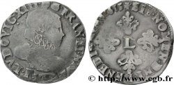 LOUIS XIII LE JUSTE Demi-franc, grande tête nue adolescente au col fraisé 1615 Angers