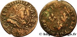 LOUIS XIII  Double tournois, type 1 1632 La Rochelle