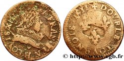 LOUIS XIII LE JUSTE Double tournois, type 1 1631 La Rochelle TB