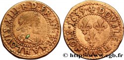 LOUIS XIII LE JUSTE Double tournois, 15e type de La Rochelle 1639 La Rochelle
