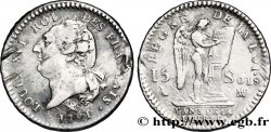 LOUIS XVI (MONARQUE CONSTITUTIONNEL)  15 sols dit &nbsp;au génie&nbsp;, type FRANÇAIS 1791 Marseille TB+