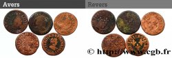 LOUIS XIII LE JUSTE Lot de 5 doubles tournois de Louis XIII n.d. Lyon TB