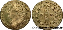 LOUIS XVI (MONARQUE CONSTITUTIONNEL)  12 deniers dit &nbsp;au faisceau&nbsp;, type FRANCOIS 1792 Perpignan TB+