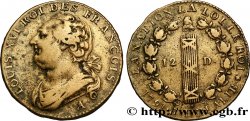 LOUIS XVI (MONARQUE CONSTITUTIONNEL)  12 deniers dit &nbsp;au faisceau&nbsp;, type FRANCOIS 1791 Paris, Monnaie du Louvre TTB