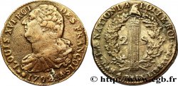 LOUIS XVI (MONARQUE CONSTITUTIONNEL)  2 sols dit &nbsp;au faisceau&nbsp;, type FRANÇOIS 1792 Metz TTB