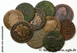 LOUIS XV DIT LE BIEN AIMÉ Lot de dix liards de Louis XV n.d. s.l. TB