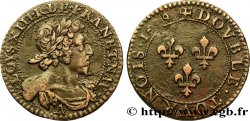 LOUIS XIII LE JUSTE Double tournois 1629 Paris