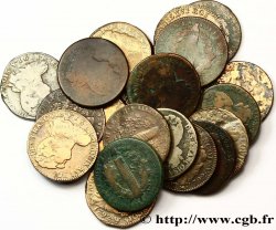 LOTS Lot de vingt pièces de 2 sols dit  au faisceau , type FRANCOIS n.d. s.l.