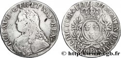 LOUIS XV DIT LE BIEN AIMÉ Écu aux branches d&nbsp;olivier, buste habillé 1727 Dijon TB+