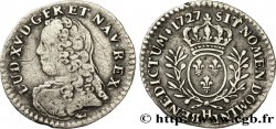 LOUIS XV DIT LE BIEN AIMÉ Vingtième d’écu aux branches d’olivier, buste habillé 1727 La Rochelle TTB/TTB+