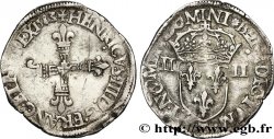 HENRI III Quart d&nbsp;écu, croix de face 1583 Nantes