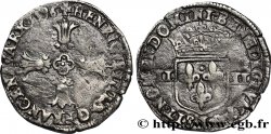 HENRI IV LE GRAND Quart d&nbsp;écu, croix feuillue de face 1596 Bayonne