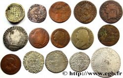LOTS Quinze monnaies royales, états et métaux divers n.d.  
