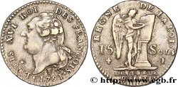 LOUIS XVI 15 sols dit &nbsp;au génie&nbsp;, type FRANCOIS 1791 Limoges AU