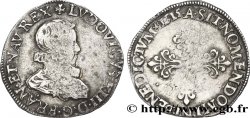 LOUIS XIII LE JUSTE Demi-franc, tête nue enfantine au col fraisé 1615 Paris TB+
