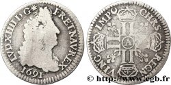 LOUIS XIV  THE SUN KING  Douzième d écu aux huit L, 1er type 1691 Paris