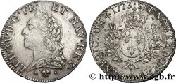 LOUIS XV DIT LE BIEN AIMÉ Écu aux branches d’olivier, buste lauré 1773 Bayonne TTB+